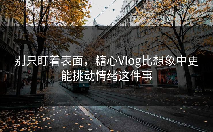 别只盯着表面，糖心Vlog比想象中更能挑动情绪这件事